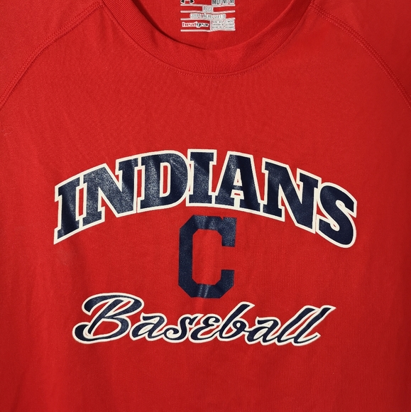 Under Armour  MLB Cleveland Guardians Baseball  Men's T-Shirt  Red  Size M - Picture 3 of 10
